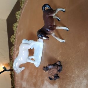 3 Horse Figurines